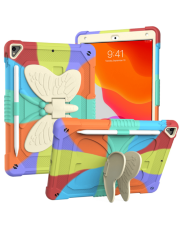 Protective Butterfly Stand Desing Case - COLORFUL RED for iPad 5 (2017) / iPad 6 (2018) / Air 1 / Air 2 / Pro 9.7 (Only Ground Shipping)