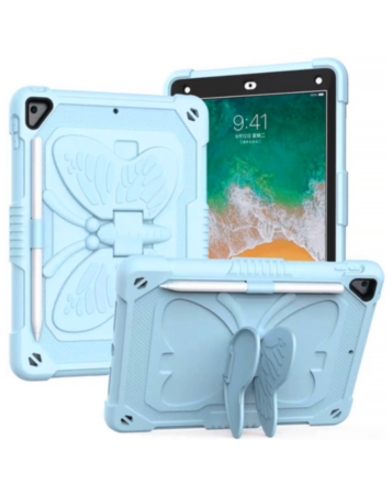 Protective Butterfly Stand Desing Case - ICE BLUE for iPad 5 (2017) / iPad 6 (2018) / Air 1 / Air 2 / Pro 9.7 (Only Ground Shipping)