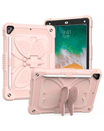 Protective Butterfly Stand Desing Case - ROSE PINK for iPad 10.2" (7th / 8th / 9th) / Air 3 / Pro 10.5 (Only Ground Shipping)