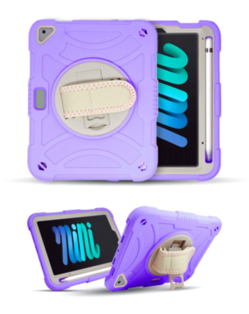Hand Adjustable Heavy Duty Case with Shoulder Strap - LILAC for iPad 10.2" (7th / 8th / 9th) / Air 3 / Pro 10.5 (Only Ground Shipping)