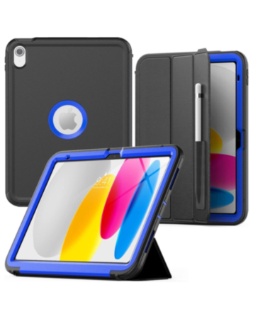 Full Body Protective Case - DARK BLUE for iPad 10 2022 (10.9") / iPad 11 (A16) (Only Ground Shipping)
