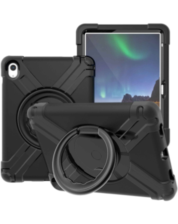 Shockproof Circle Stand Case - BLACK for iPad 10 2022 (10.9") / iPad 11 (A16) (Only Ground Shipping)