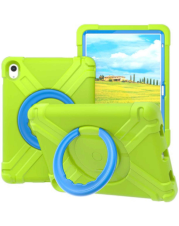 Shockproof Circle Stand Case - GREEN for iPad 10 2022 (10.9") / iPad 11 (A16) (Only Ground Shipping)