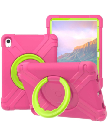 Shockproof Circle Stand Case - PINK for iPad 10 2022 (10.9") / iPad 11 (A16) (Only Ground Shipping)