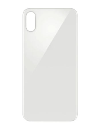 Back Glass with Bigger Camera Hole for iPhone X (NO LOGO) (SILVER)