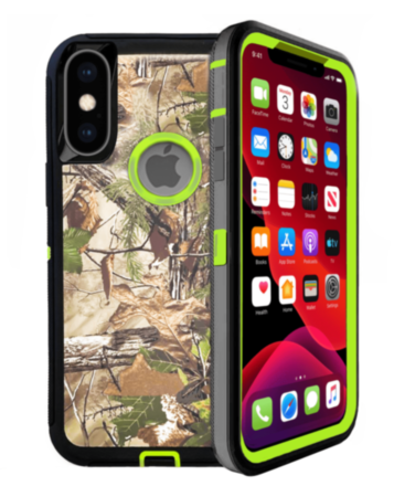 Heavy Duty Case for iPhone X / XS (CAMO GREEN) (Only Ground Shipping)