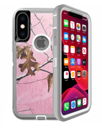 Heavy Duty Case for iPhone X / XS (CAMO PINK) (Only Ground Shipping)
