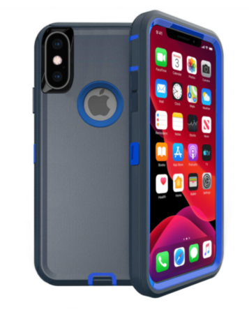 Heavy Duty Case for iPhone X / XS (DARK BLUE) (Only Ground Shipping)