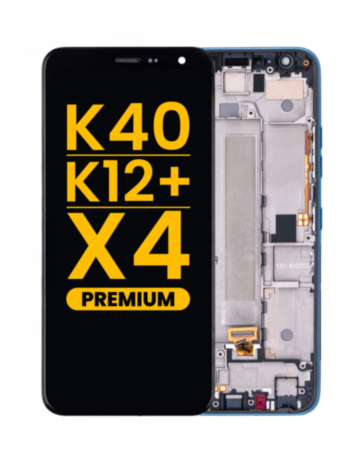 LCD Assembly with Frame for LG K40 (X420) / K12 Plus / X4 (2019) (MOROCCAN BLUE) (Premium)