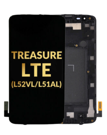 LCD Assembly with Frame for LG Treasure LTE (L52VL L51AL) (BLACK) (Premium)