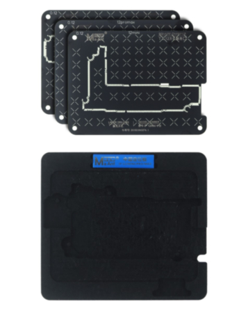 MaAnt 0.12mm Motherboard Middle Layer BGA Reballing Stencil Platform Set for iPhone 12 / 12 Mini / 12P / 12 PM