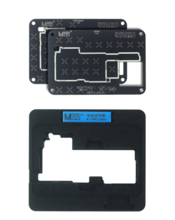 MaAnt 0.12mm Motherboard Middle Layer BGA Reballing Stencil Platform Set for iPhone 13P / 13 PM (Not Returnable)