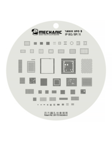 MECHANIC UFO 5 Series CPU BGA Reballing Planting Tin Plate For iPhone 8G / 8 Plus / X (Not Returnable)
