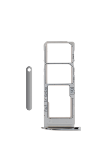 Dual Sim Card Tray for Motorola Moto G7 Plus / G7 (SILVER)