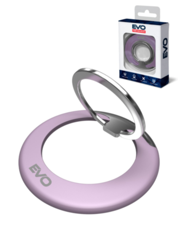 EVO PO1 Magnetic Phone Ring Compatible with Wireless Charging - PURPLE (Only Ground Shipping)