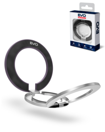 EVO PO2 Magnetic Phone Ring Compatible with Wireless Charging - PURPLE (Only Ground Shipping)