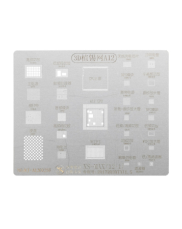 MIJING 3D BGA Reball Stencil for iPhone XS Max (A12-2) (Not Returnable)