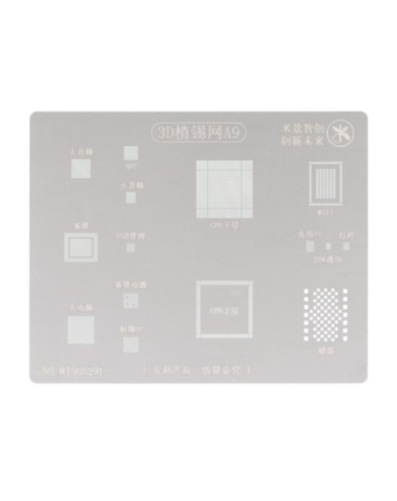 MIJING 3D BGA Reball Stencil for iPhone 6S / 6SP (A9) (Not Returnable)