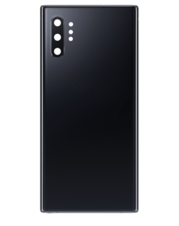 Back Glass with Camera Lens and Adhesive for Galaxy Note 10 Plus (NO LOGO) (AURA BLACK)
