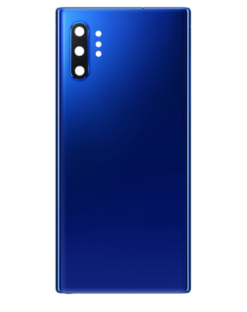 Back Glass with Camera Lens and Adhesive for Galaxy Note 10 Plus (NO LOGO) (AURA BLUE)