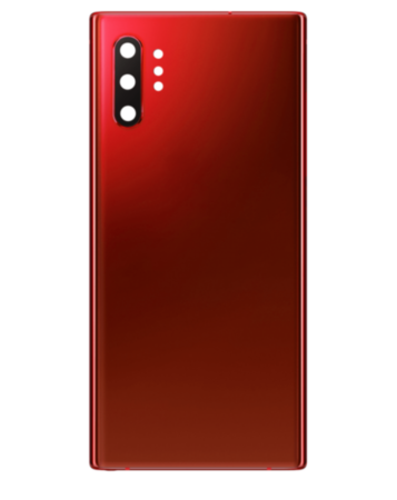 Back Glass with Camera Lens and Adhesive for Galaxy Note 10 Plus (NO LOGO) (AURA RED)