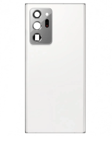 Back Glass with Camera Lens and Adhesive for Galaxy Note 20 Ultra (NO LOGO) (MYSTIC WHITE)