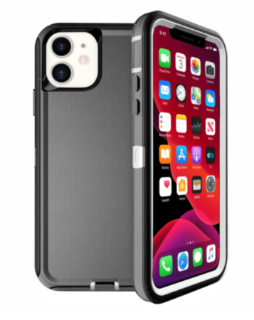 Heavy Duty Case for iPhone 13 Mini (BLACK & WHITE) (Only Ground Shipping)