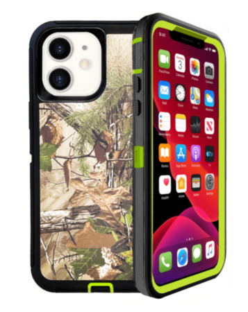 Heavy Duty Case for iPhone 12 / 12 Pro (CAMO GREEN) (Only Ground Shipping)