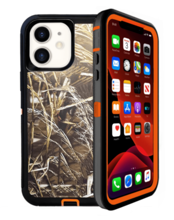 Heavy Duty Case for iPhone 12 / 12 Pro (CAMO ORANGE) (Only Ground Shipping)