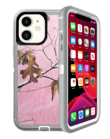 Heavy Duty Case for iPhone 12 / 12 Pro (CAMO PINK) (Only Ground Shipping)