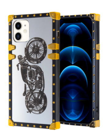 Square Case with Mirror Design - Style 1 for iPhone 12 / 12 Pro (Only Ground Shipping)