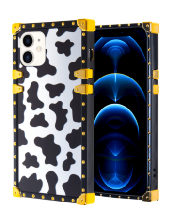 Square Case with Mirror Design - Style 6 for iPhone 12 / 12 Pro (Only Ground Shipping)