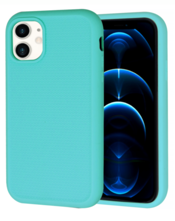 Dual Layer Serrated Case - TEAL for iPhone 12 / 12 Pro (Only Ground Shipping)