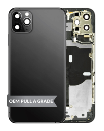 Back Housing Frame with Small Components Pre-Installed for iPhone 11 Pro (SPACE GRAY) (OEM Pull A Grade)