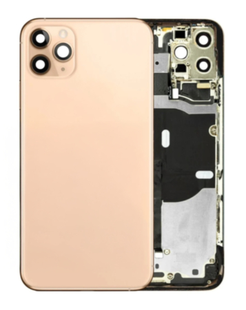 Back Housing Frame with Small Components Pre-Installed for iPhone 11 Pro (GOLD) (OEM Pull A Grade)