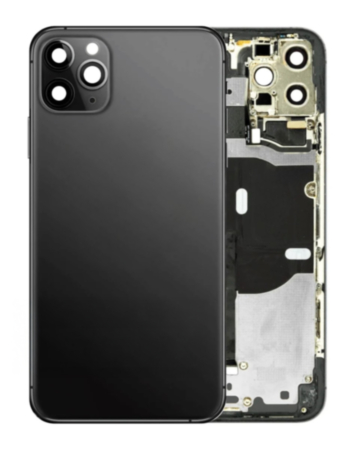 Back Housing Frame (OEM Pull A Grade) with Small Parts Pre-Installed for iPhone 11 Pro Max (SPACE GRAY)