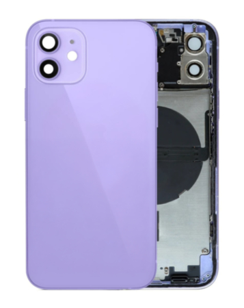 Back Housing Frame with Small Components Pre-Installed for iPhone 12 (PURPLE) (OEM Pull A Grade)