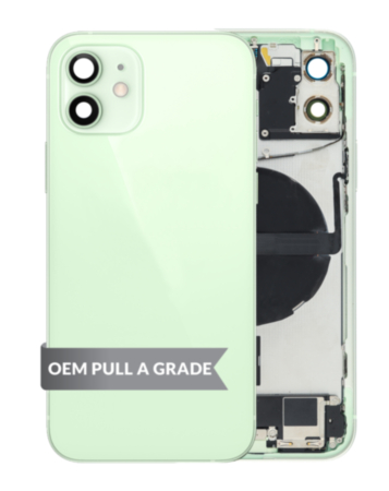 Back Housing Frame with Small Components Pre-Installed for iPhone 12 (GREEN) (International) (OEM Pull A Grade)