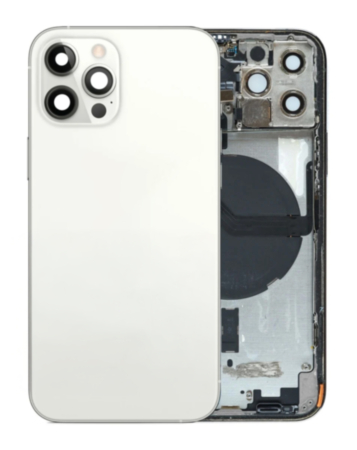 Back Housing Frame with Small Components Pre-Installed for iPhone 12 Pro (SILVER) (OEM Pull A Grade)