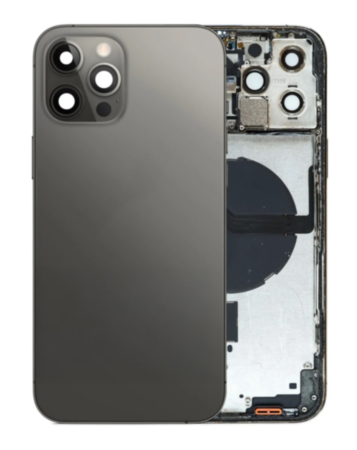 Back Housing Frame with Small Components Pre-Installed for iPhone 12 Pro Max (GRAPHITE) (OEM Pull A Grade)