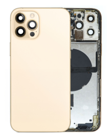 Back Housing Frame with Small Components Pre-Installed for iPhone 12 Pro Max (GOLD) (OEM Pull A Grade)