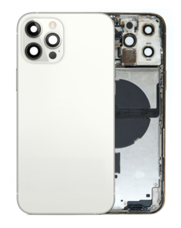 Back Housing Frame with Small Components Pre-Installed for iPhone 12 Pro Max (SILVER) (OEM Pull A Grade)