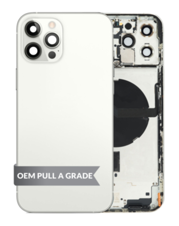 Back Housing Frame with Small Components Pre-Installed for iPhone 12 Pro Max (SILVER) (International