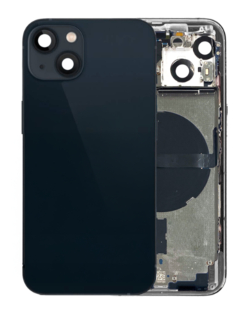 Housing Frame with Small Parts Pre-Installed for iPhone 13 (BLACK) (International) (OEM Pull B Grade)