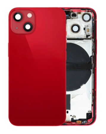Back Housing Frame (RED) (US Version) (OEM Pull A Grade) with Small Components Pre-Installed for iPhone 13 Mini