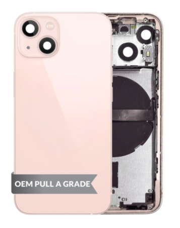 Housing Frame with Small Parts Pre-Installed for iPhone 13 Mini (PINK) (International) (OEM Pull A Grade)