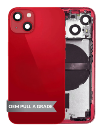 Housing Frame with Small Parts Pre-Installed for iPhone 13 Mini (RED) (International) (OEM Pull A Grade)
