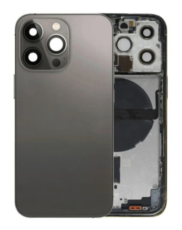 Back Housing Frame (GRAPHITE) (US Version) (OEM Pull A Grade) with Small Components Pre-Installed for iPhone 13 Pro
