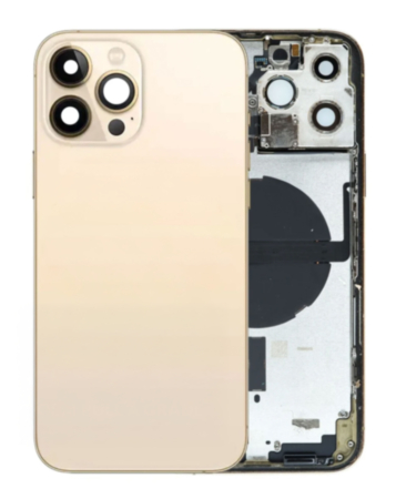 Back Housing Frame with Small Components Pre-Installed for iPhone 13 Pro Max (GOLD) (US Version) (OEM Pull A Grade)