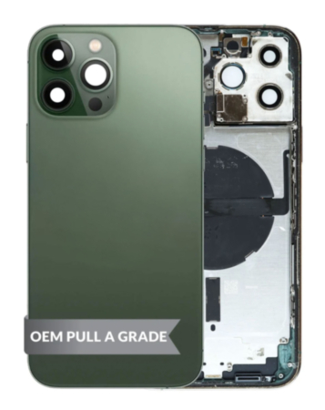 Back Housing Frame with Small Components Pre-Installed for iPhone 13 Pro Max (ALPINE GREEN) (US Version) (OEM Pull A Grade)